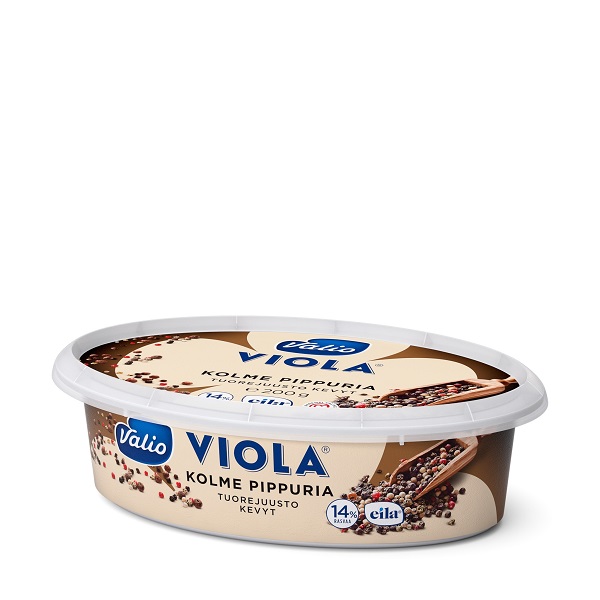 Valio Viola light three pepper cream cheese lactose free 200g